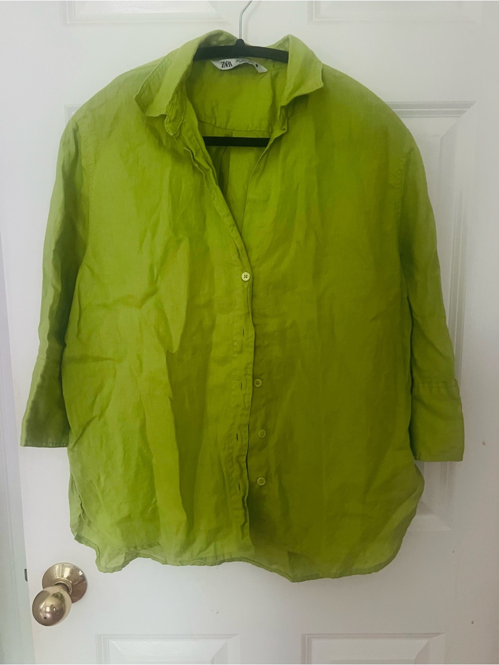 ZARA Lime Green Women's Blouse